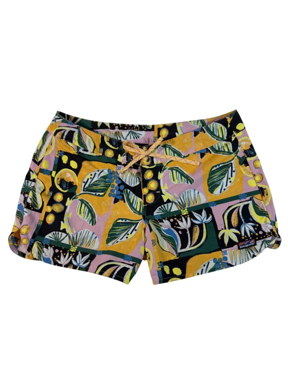 Patagonia Tropical Print Lace Up Wavefarer Boardshorts Women's Size 10